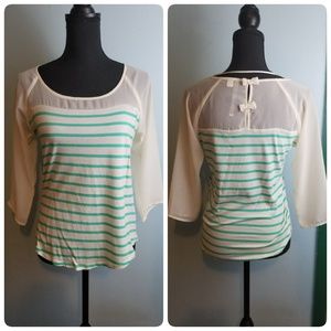 Stripe Bowback Top